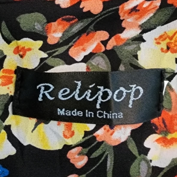 Relipop Kimono Black Size L Lace Trim - Picture 14 of 17